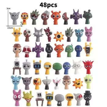 Rhythm Sprunki Box Animal Models Pvc Children Playroom Decor Toys Collectible