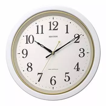 RHYTHM Wall Continuous Second 8MY564SR03 Clock, Radio-Controlled Clock, Quiet, Hand, White, M564, 32x4.5cm, белый