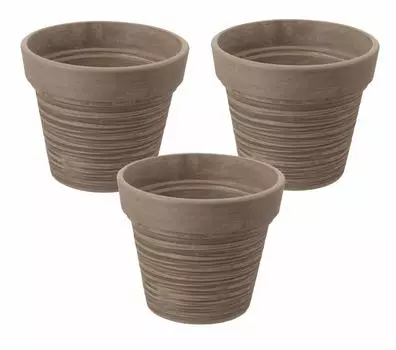Richell Pot Planter Botany Carve Pot 20 Type Diameter x Height 000898 Beige Pack of 3 20.3 17.3cm бежевый