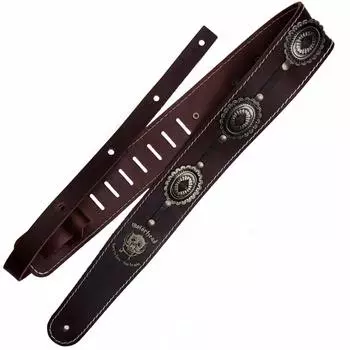 Richter Straps Motorhead Silver Guitar Strap #1567 Brown/Old