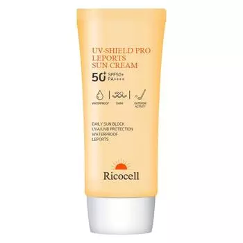 Ricocell UV Shield Pro Водостойкий солнцезащитный крем для отдыха и спорта SPF50+ PA++++, 70 мл, 1 шт.