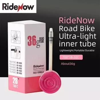 RideNow 1 шт. сверхлегкая велосипедная камера 700 X18 32 шоссейный горный велосипед материал ТПУ покрышка 65 мм длина французский клапан супер легкий 700c&65mm