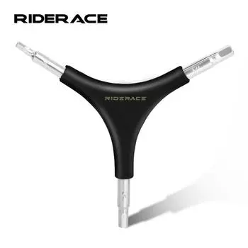 RIDERACE 3-х сторонний шестигранный ключ Y-образный шестигранный гаечный ключ инструмент для ремонта велосипеда CR-V сталь 4 мм 5 мм 6 мм 3 в 1 инструменты для горных велосипедов MTB чёрный