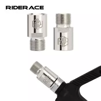 Болт-удлинитель для велосипедных педалей RIDERACE 20 мм, подходит для 9/16-дюймовой резьбы для педалей MTB BMX для шоссейного велосипеда, удлинитель, удлиненная проставка для педалей