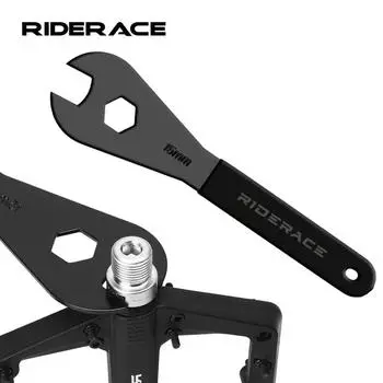 RIDERACE велосипедный педальный ключ 15 мм прочный для втулок горного велосипеда MTB установка и снятие гаечный ключ инструменты для ремонта шоссейного велоспорта чёрный