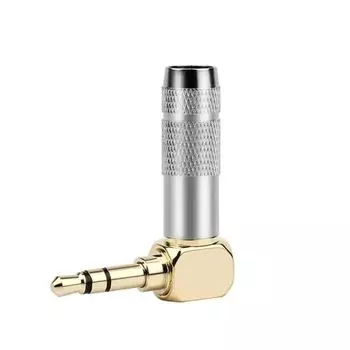 Right Angle Speaker Terminal 1/8 Jack 3.5 mm Headphone Adapter for Headphones/Phone/PC/Laptop 3P