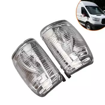 Right+Left Side Mirror Turn Signal Light Cover For 2015-22 Ford Transit 150 250