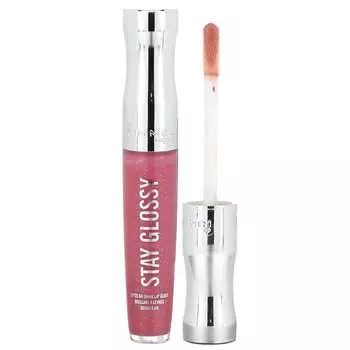 Rimmel London, Блеск для губ Stay Glossy, 160 Stay My Rose, 0,18 жидких унций (5,5 мл)