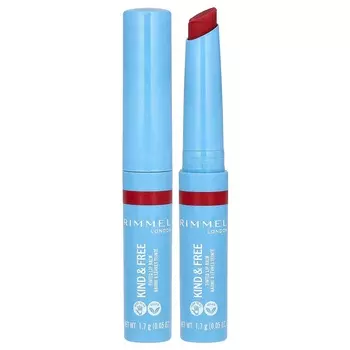 Rimmel London, Kind & Free, бальзам для губ с оттенком, 005 Turbo Red, 1,7 г (0,05 унции)