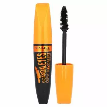 Rimmel London, Scandaleyes, тушь для ресниц Curve Alert, оттенок 001 черный, 0,41 жидких унций (12 мл)