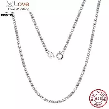 Rinntin Solid 925 Sterling Silver Italian 1 .3 /1 .5 /2 .0mm Circle Rolo Link Chain Collar для женщин Trending Chain Jewelry Sc61