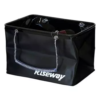 Riseway Folding Bucket for Rock Black UEV-044 (without lid) Fishing, 33cm, чёрный