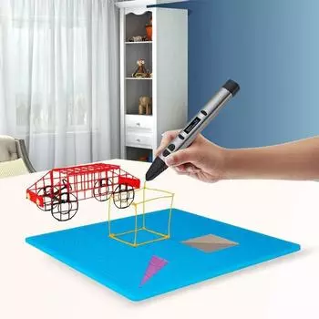 Рисунок DIY 3D-печать Ручка Pad с 2 защитными приспособлениями для пальцев Силиконовый коврик Шаблон Инструменты для рисования