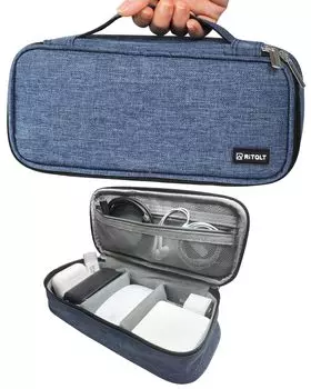 RITALT Gadget Gadget Small Small Accessory Travel Pouch for Business Work Pouch, Case, Pouch, Case, Travel, Trips, (синий)