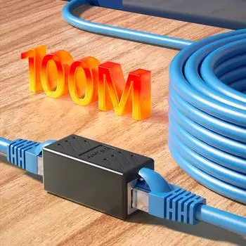 RJ45 Соединитель-удлинитель Адаптер Гигабитный порт Сетевой разъем «мама-мама» Металлическая экранированная изоляция Защита от помех