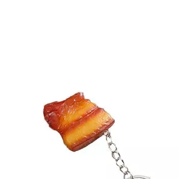 Roast Chicken Pork Belly Bag Pendant Simulation Food Keychains Fast Food Key Ring Fashion Jewelry 04