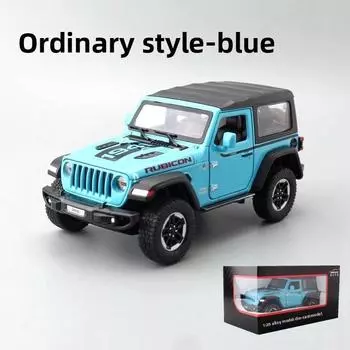 Robin Simulation Wrangler Hood Rubicon Convertible Off Road Car Toy Model BlueTop Foam