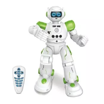 ROBOT PLAZA Игрушка-робот для радиоуправляемой игрушки на день рождения, развивающая игрушка для начальной школы, для мальчиков, двигающаяся, управляемая, для детей, подарок, для студента, (зеленый) зелёный