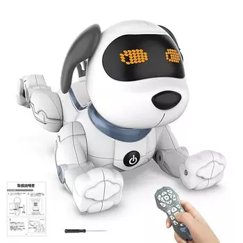 ROBOT PLAZA Трюковая собака-робот-собака-робот-игрушка Простое программирование Робот-питомец Подарок на день рождения Детская собака в форме