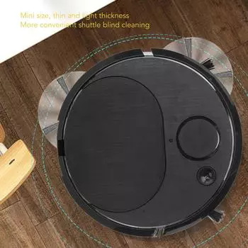 Робот-пылесос многофункциональный USB зарядка мини умный подметальный робот для деревянных полов плитка ковров робот-пылесос чёрный