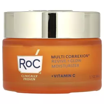 RoC, Multi Correxion, Revive Plus Glow, увлажняющий крем + витамин C, 48 г (1,7 унции)