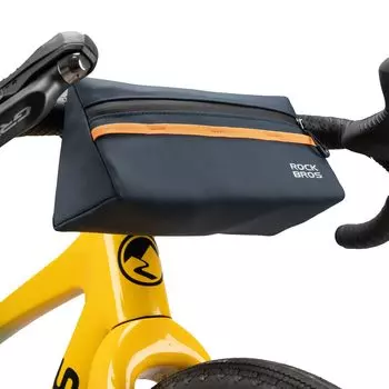 ROCKBROS Bicycle Front Large Reflective Small Item Velcro Easy Stylish Perfect for Outdoor and School Bag/Handlebar Bag, 1.3L Capacity, Design,