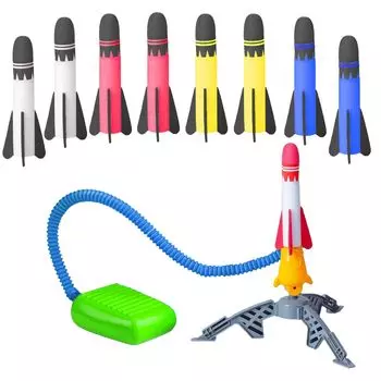 Rocket launcher, flying toy, rocket, step on it to launch, fly, outdoor play, outdoor play goods, park play goods, educational toy, airplane toy,