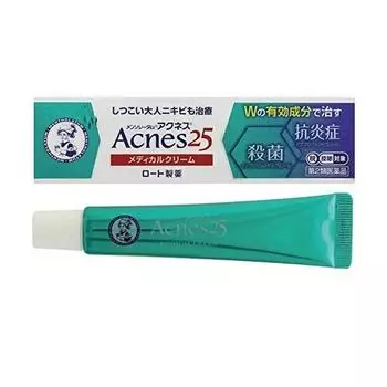 ROHTO Acnes 25 Medical Cream c лечебный крем против прыщей, 16 гр