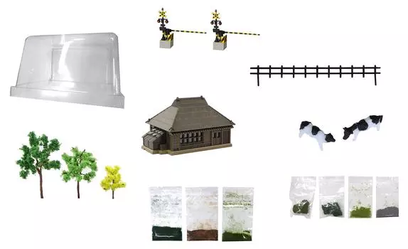 Rokuhan Z Gauge Z Shorty Mini Layout Set Эксклюзивный набор декораций Летние принадлежности для моделей железной дороги SS001-2