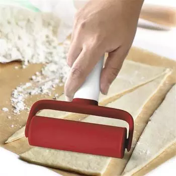 Rolling Pin with Handle Bakers Roller Plastic Kitchen Tool for Baking Dough Pizza Cookies Cooking Tool Kitchen Accessories розовый