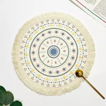 Romantic Dining Table Mat Round Coaster Durable Vase Mat For Home Kitchen 16cm-Style 2