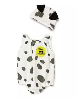 Romper Romper with Hood Pile Mickey Minnie Donald Pooh 101 Stitch Baby Costume Coverall 80 [Disney] Dress-up Dress-up 101 23