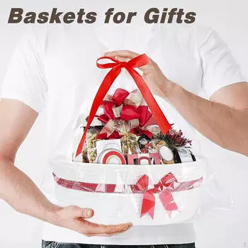 Rope Basket Shelf Organizer Christmas Woven Multipurpose Storage with белый