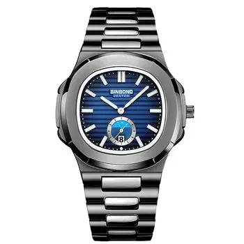 RORIOS Date Christmas Black Blue мужские часы, многофункциональные, легкие, дисплей, кварцевые, светящиеся, водонепроницаемые, для работы, для поездок на работу, стильные, популярные,