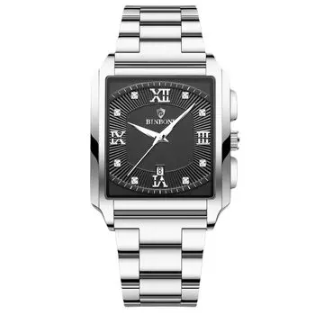 RORIOS Men s Quartz Watch, Luminous, Date Display, Waterproof, Lightweight, Business Casual, Silver & Black.