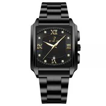 RORIOS Men s Quartz Watch, Luminous, Date Display, Waterproof, Lightweight, Business Casual, Black.
