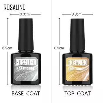 ROSALIND 10 мл гель-лак для ногтей, полуперманентный УФ-гель, основа и верхнее покрытие, гель-лак для ногтей, гель-лак для ухода за ногтями