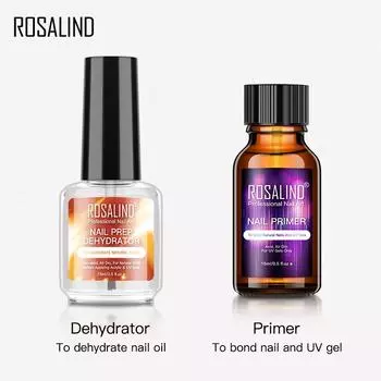 ROSALIND 15 мл грунтовка для ногтей гель-лак для ногтей дегидратор без необходимости отверждения на воздухе для дизайна ногтей базовое верхнее покрытие долговечный гель-лак