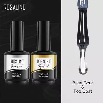 ROSALIND 15 мл УФ-лак для ногтей Гель-база Верхнее покрытие Гель-лак Soak Off Гель-лак