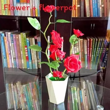 Rose Blossom Faux With Silk Material For Living Room Decoration And Ideas Gift