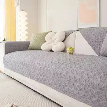 Rose Solid Color Cotton Sofa Cushion Four Season Universal Fabric Anti Slip Dustproof Protective Pad Sofa Cover Seat Mat Blanket 70x120