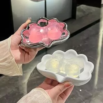 Роскошная керамическая мыльница в форме ракушки, самоосушающая, сохраняет мыло сухим, однотонная полка для мыла, продлевает срок службы мыла, простая сушилка для мыла розовый