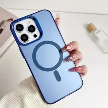 Роскошные магнитные чехлы для телефонов HOCE Aurora для iPhone 15 14 Plus 13 12 Mini 11 Pro Max MagSafe, мягкий матовый чехол IMD For iPhone 14 ProMax