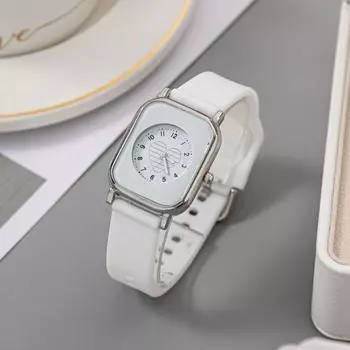 Роскошные милые часы, женские корейские брендовые квадратные кварцевые часы, женские водонепроницаемые часы, простые наручные часы, подарки
