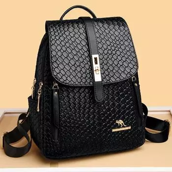 Роскошные женские кожаные рюкзаки для девочек Sac A Dos, повседневный рюкзак, черный винтажный рюкзак, школьные сумки для девочек, рюкзак Mochila
