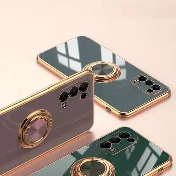 Роскошный чехол-держатель с кольцом-подставкой для OPPO Reno 10 8 7 6 5 4 2 Z Lite 7Z 8Z 8T 5G FIND X3 X5 Lite X6 Pro, задняя крышка For Find X6 чёрный