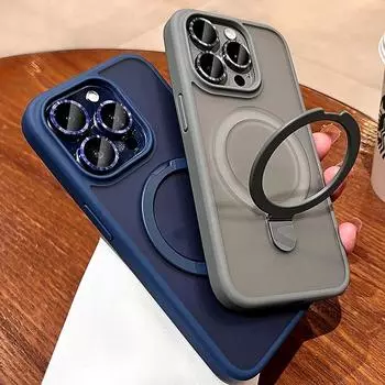 Роскошный чехол для беспроводной зарядки для iPhone 11, 12, 13, 14, 15 Pro Max Plus, магнитный кольцевой кронштейн, защитный чехол для камеры For iPhone 11