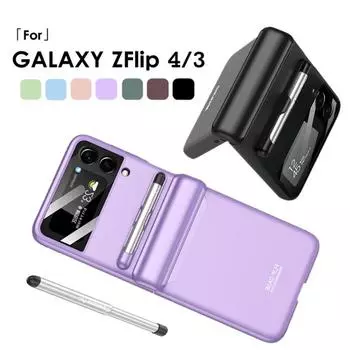 Роскошный чехол для Samsung Galaxy Z Flip 4 3, магнитный шарнир, полное покрытие, емкостная ручка, защита объектива камеры для Zflip3 Zflip4 2022 For Galaxy Z Flip 3 синий
