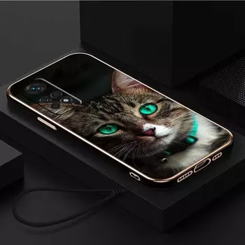 Роскошный чехол для телефона из ТПУ с ремешком для Xiaomi Poco F1 F3 F4 F5 M3 M4 M5 X3 X4 X5 PRO 11 Lite 11T 12T 13T, чехлы A41 Cool cat Black Design Art Xiaomi Poco F1