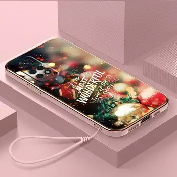 Роскошный чехол для телефона из ТПУ с ремешком для Xiaomi Poco F4 F5 M4 M5 X3 X4 X5 13T Redmi Note 10S 11S 10C 13C, чехлы A1 с Рождеством и Новым годом, арт Xiaomi Poco F1